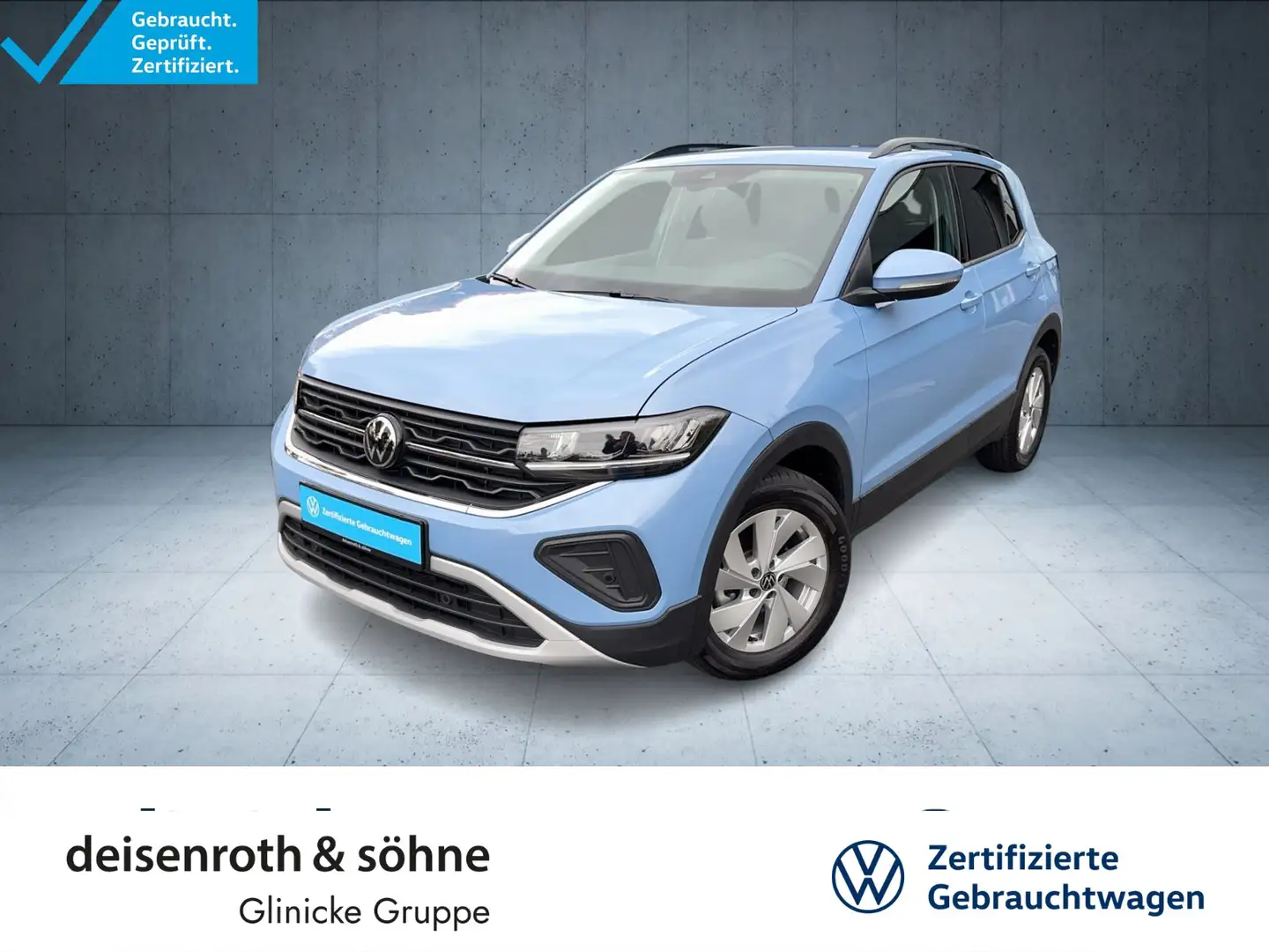 Volkswagen T-Cross Life 1.0 TSI DSG AHK/Nav/AppCon/ACC/Clim Blau - 1