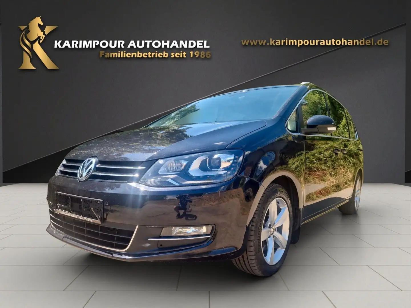 Volkswagen Sharan Highline BMT *Nav*7 Sitze*Kamera*Leder* Zwart - 1