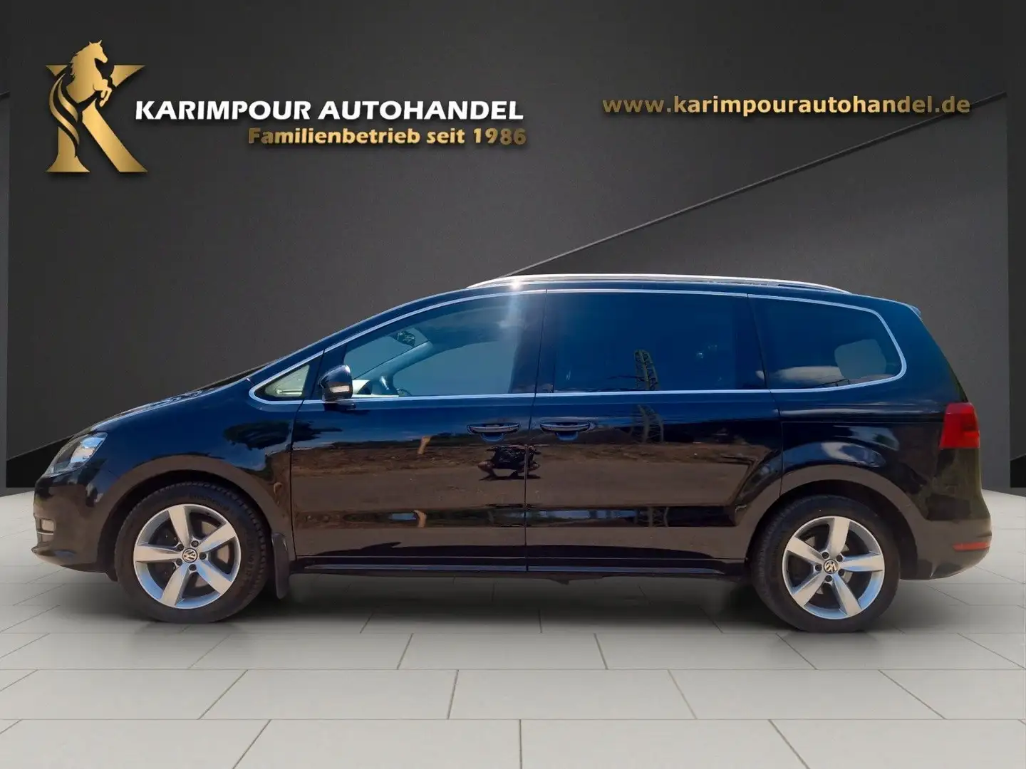 Volkswagen Sharan Highline BMT *Nav*7 Sitze*Kamera*Leder* Zwart - 2