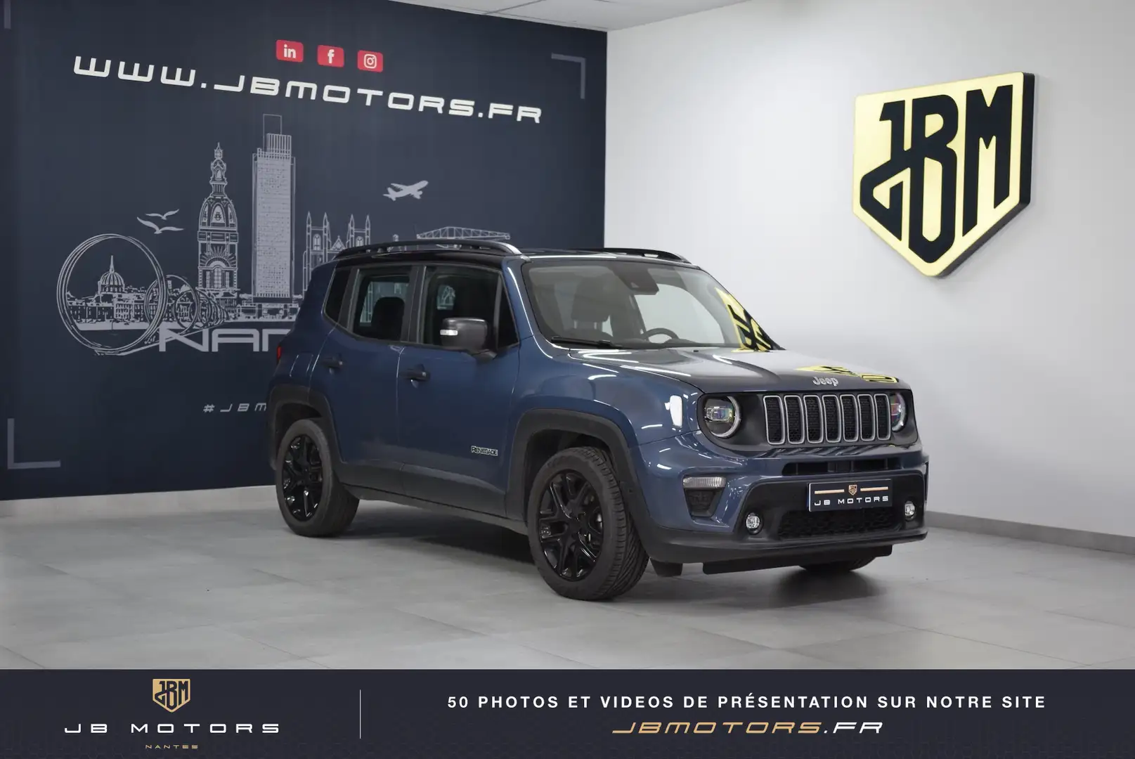 Jeep Renegade 1.5 Turbo T4 130 ch BVR7 e-Hybrid Summit Bleu - 1