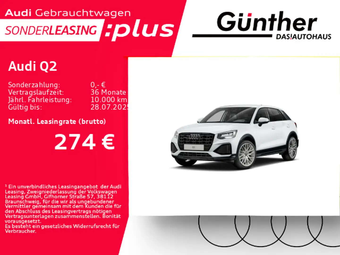 Audi Q2 35 TDI QUATTRO ADVANCED+WINTERRÄDER+AHK+SPORT Weiß - 1