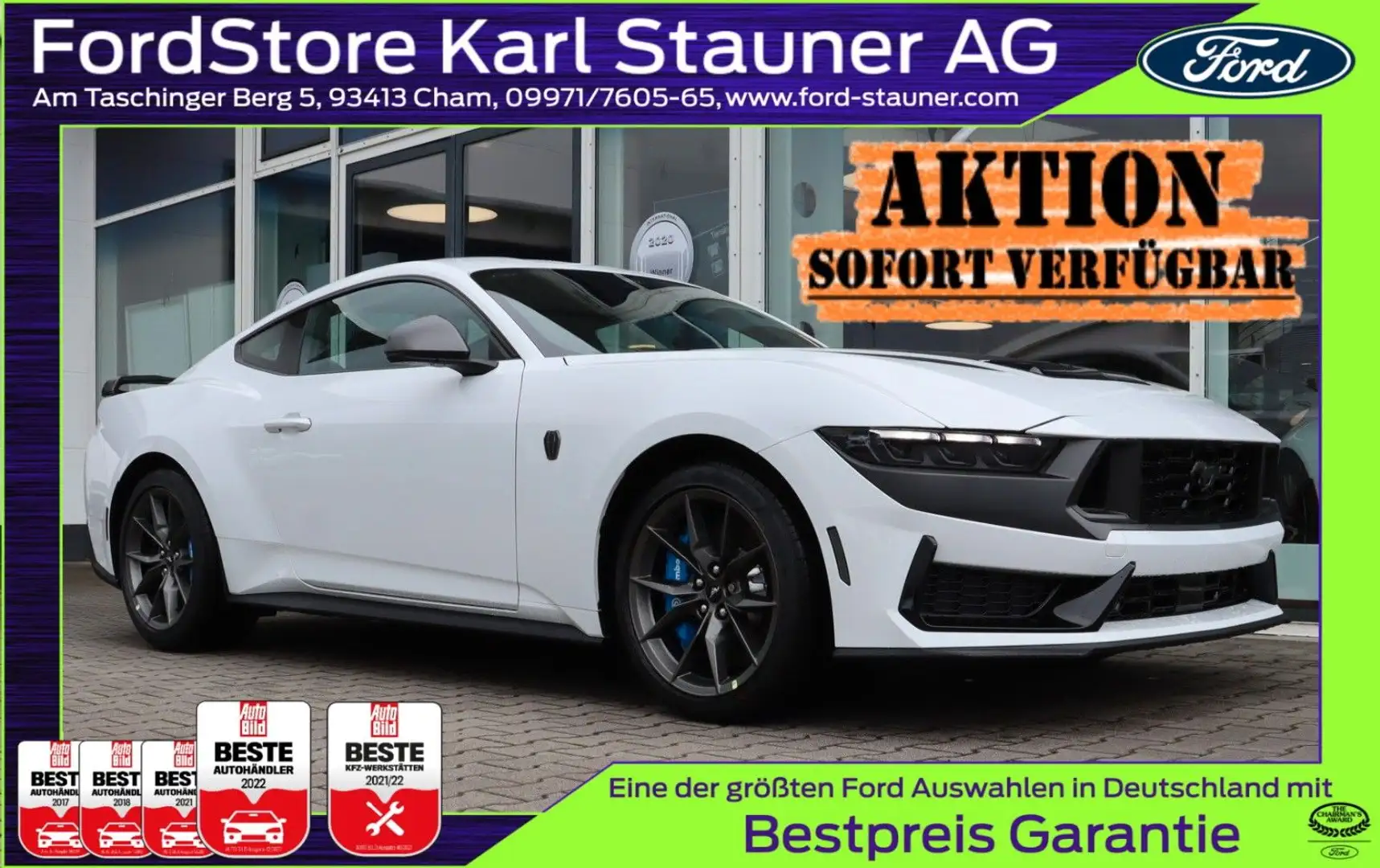Ford Mustang Dark Horse Fahrwerk MagneRide 4,99 FIN* Bianco - 1