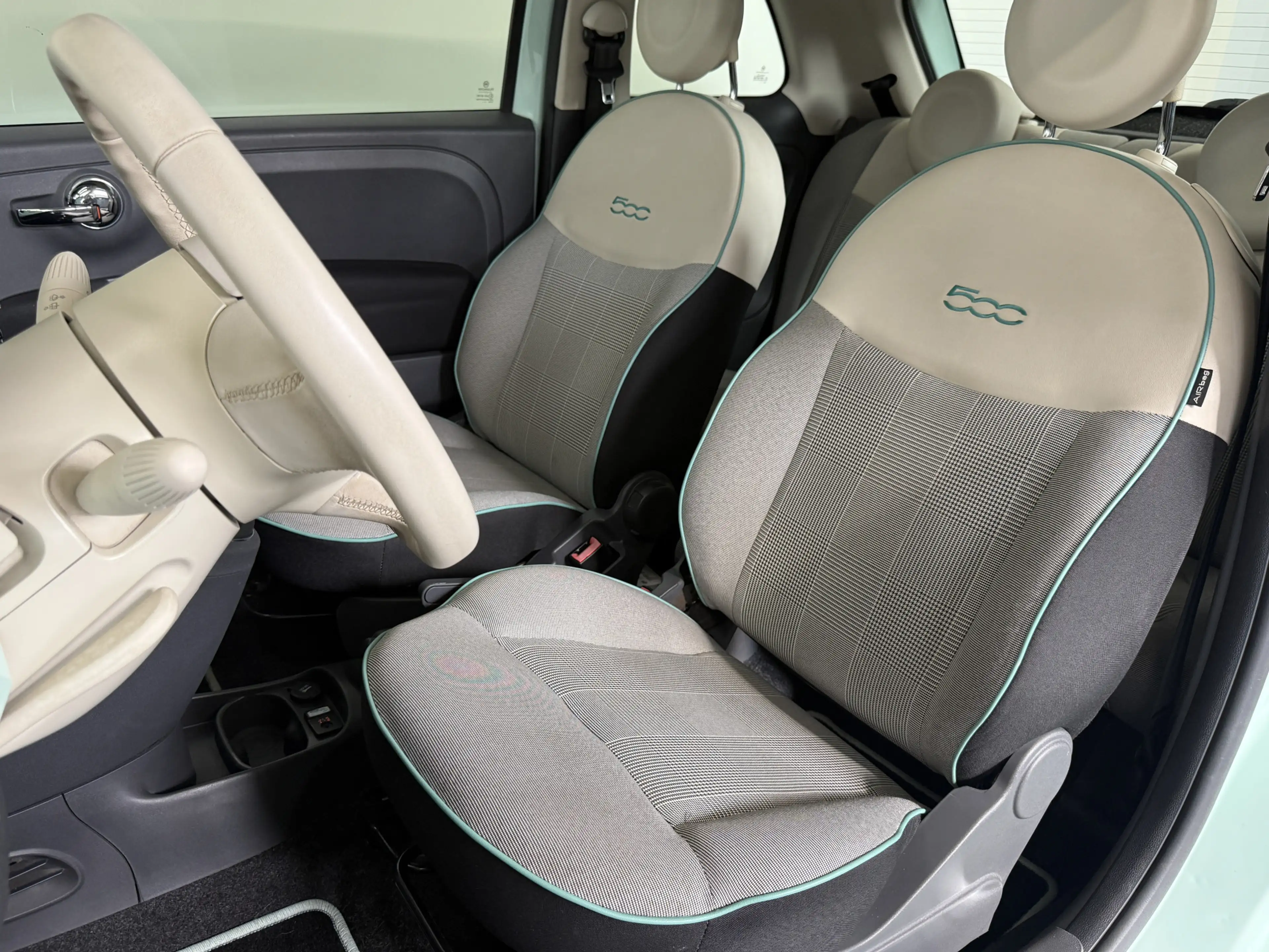 Fiat 500 1.2 Lounge Verde Lattementa-Carplay-Pano-PDC — photo 13