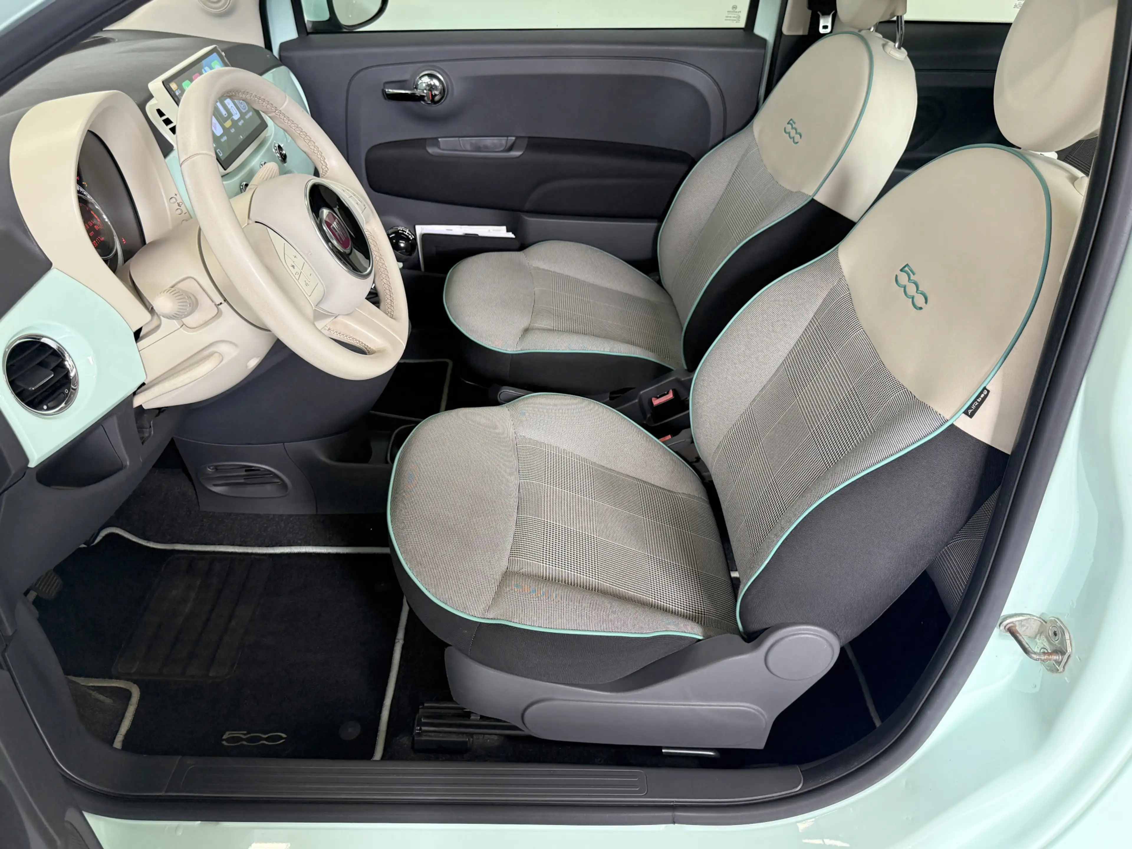 Fiat 500 1.2 Lounge Verde Lattementa-Carplay-Pano-PDC — photo 11