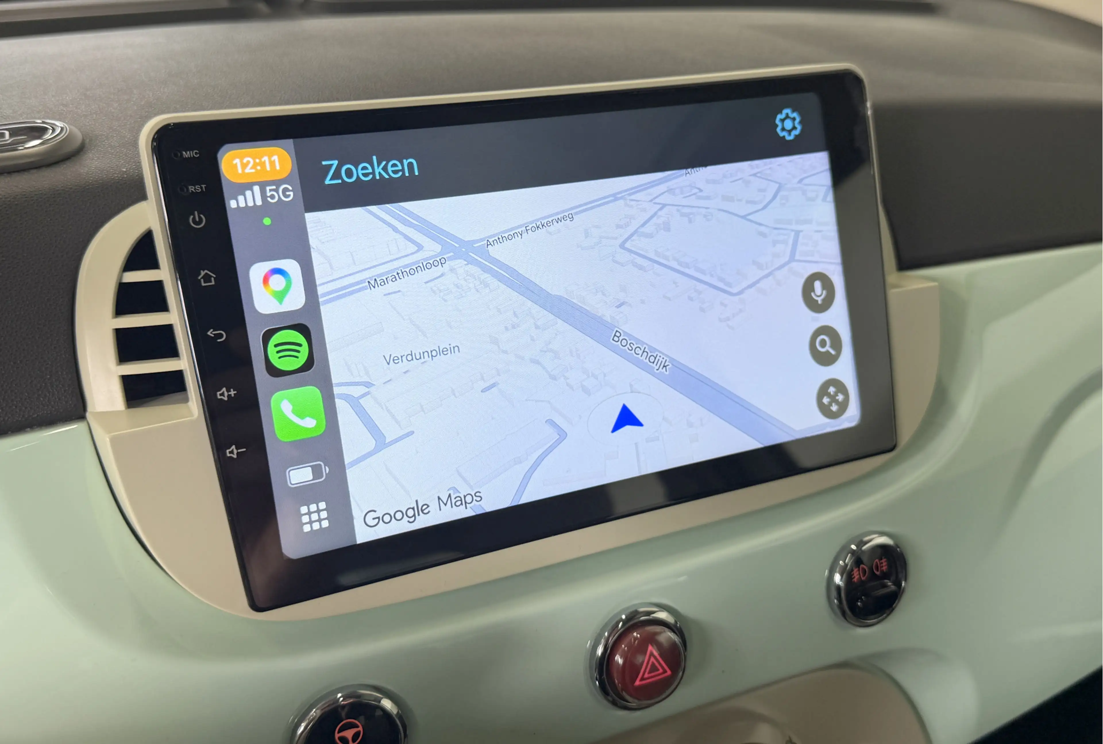 Fiat 500 1.2 Lounge Verde Lattementa-Carplay-Pano-PDC — photo 15