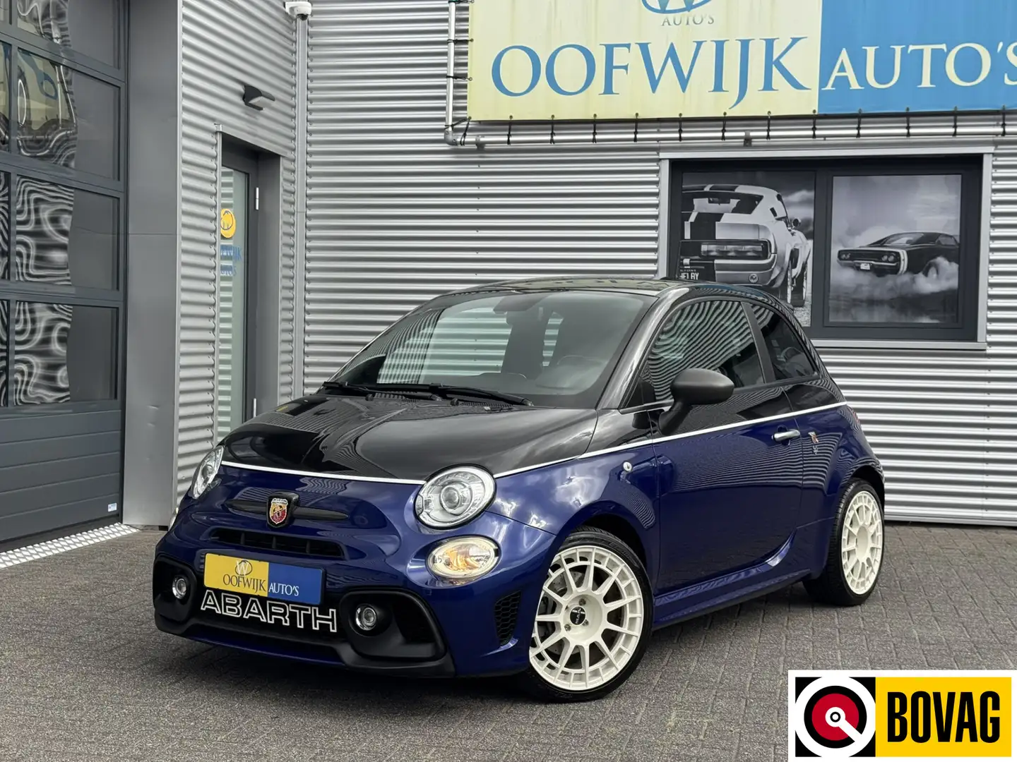 Fiat 500 Abarth 1.4 T-Jet 595 Turismo Stage2 220pk Leder Xenon Blauw - 1