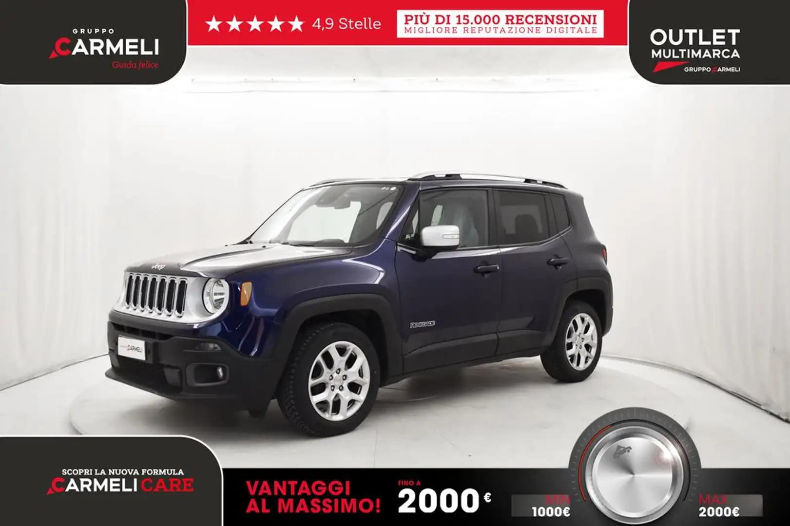 Jeep Renegade 1.6 mjt Limited fwd 120cv E6 Blu/Azzurro - 1