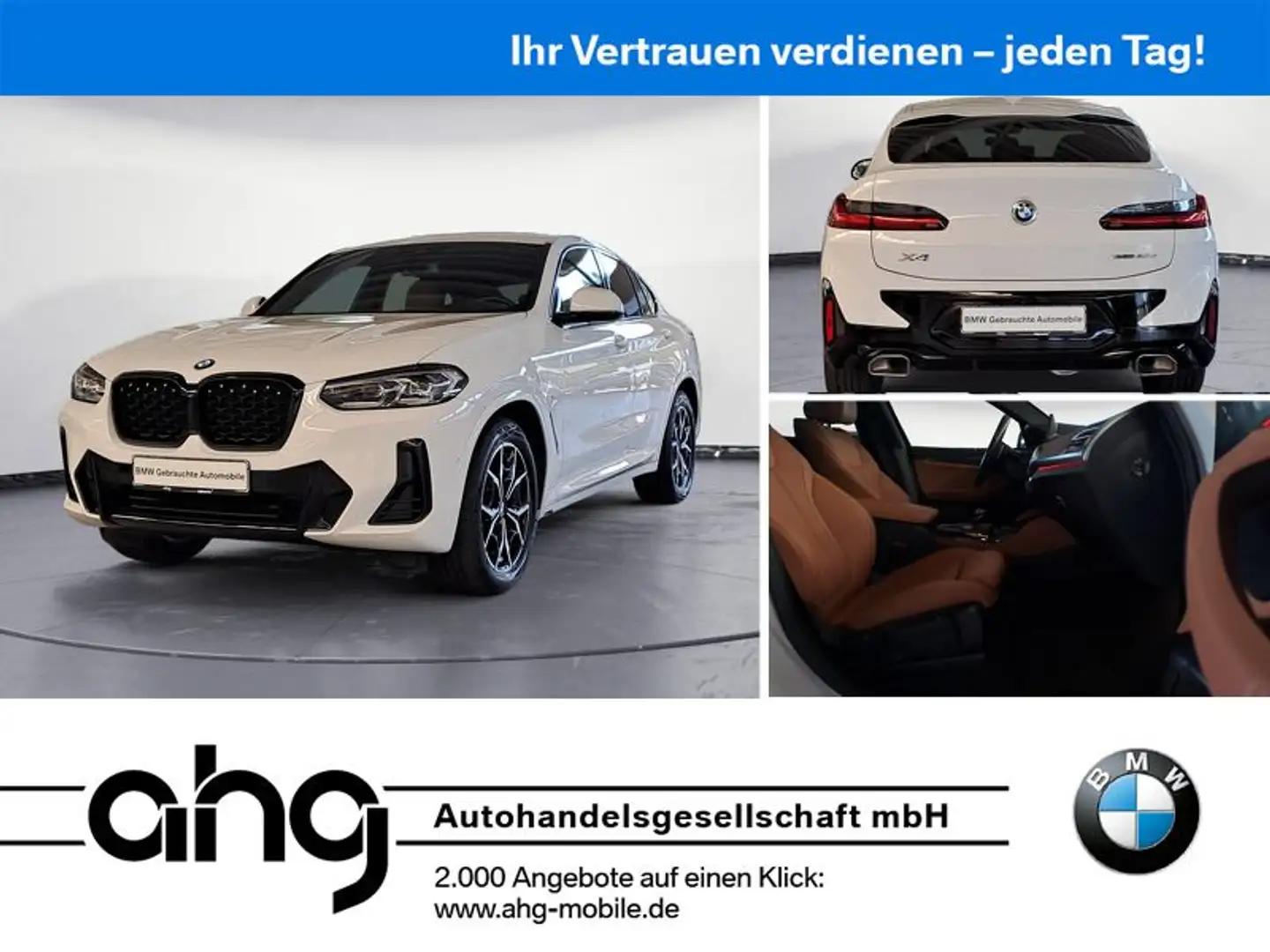 BMW X4 xDrive20d M Sport Panorama AHK Weiß - 1