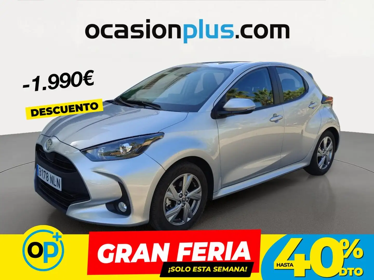 Toyota Yaris 120H 1.5 Active Plus Gris - 1