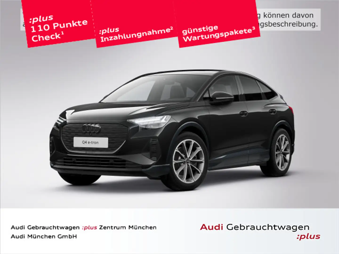 Audi Q4 e-tron 55 qu. S line Pano/AHK/Wärme Schwarz - 1