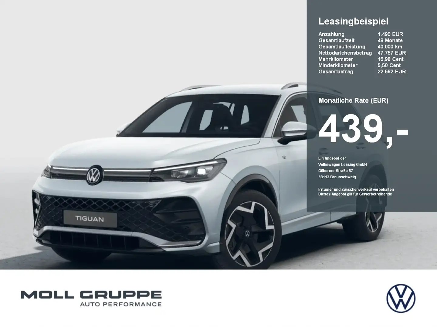 Volkswagen Tiguan R-Line 1.5l eHybrid OPF/85kW(115PS) 6-Gang Argent - 1
