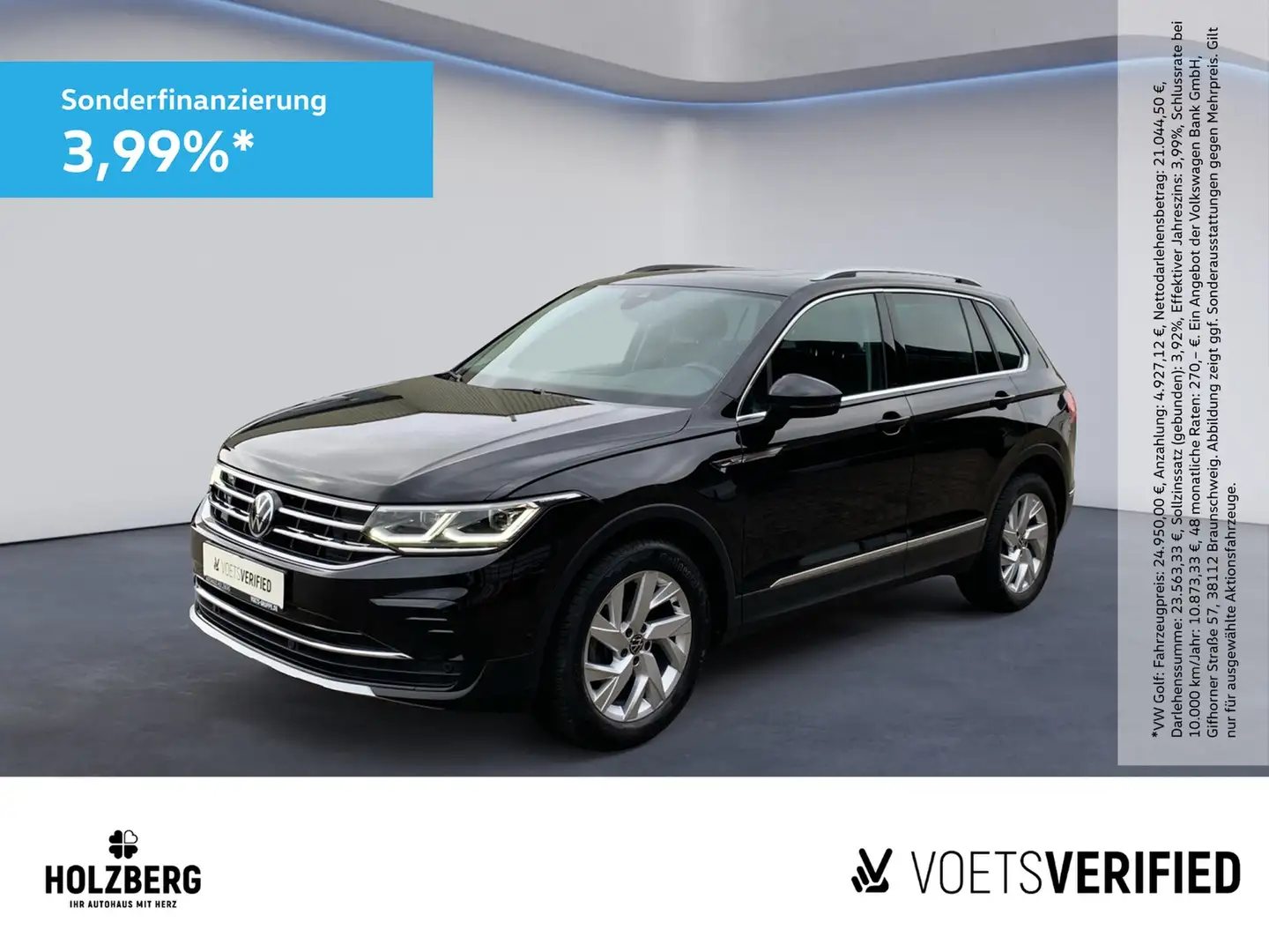 Volkswagen Tiguan 2.0 TDI Elegance MATRIX+PANO+NAVI+RFK Schwarz - 1