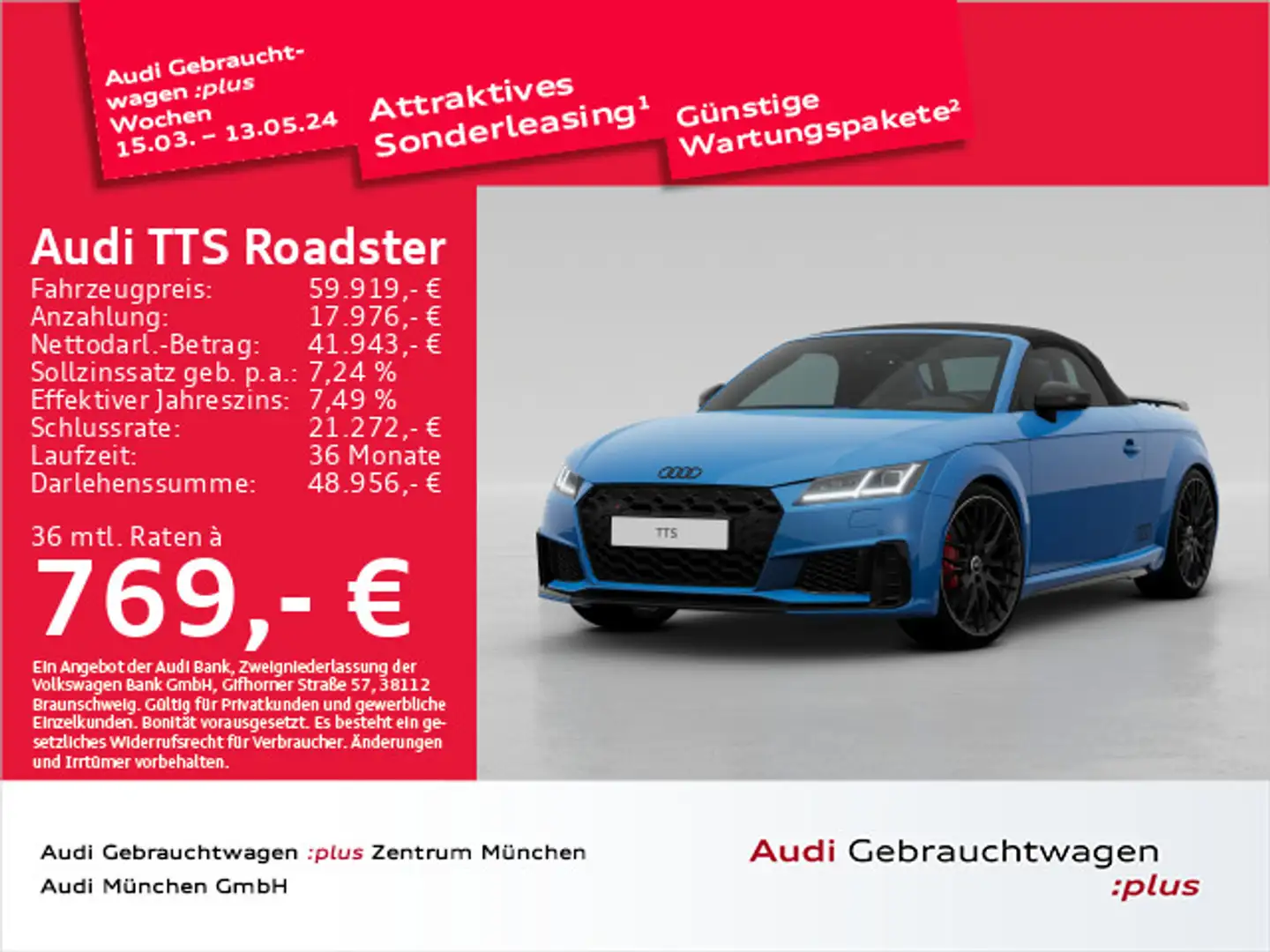 Audi TTS TFSI S tronic Competition+/Matrix/V Azul - 1