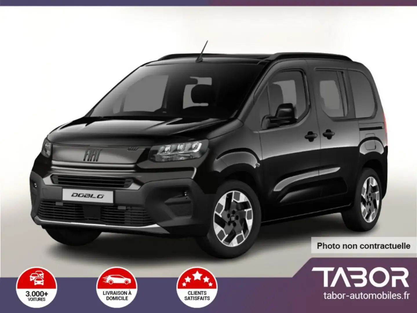 Fiat Doblo Kombi 1.5 BHDi 130 DCT GPS 180°Cam Noir - 1