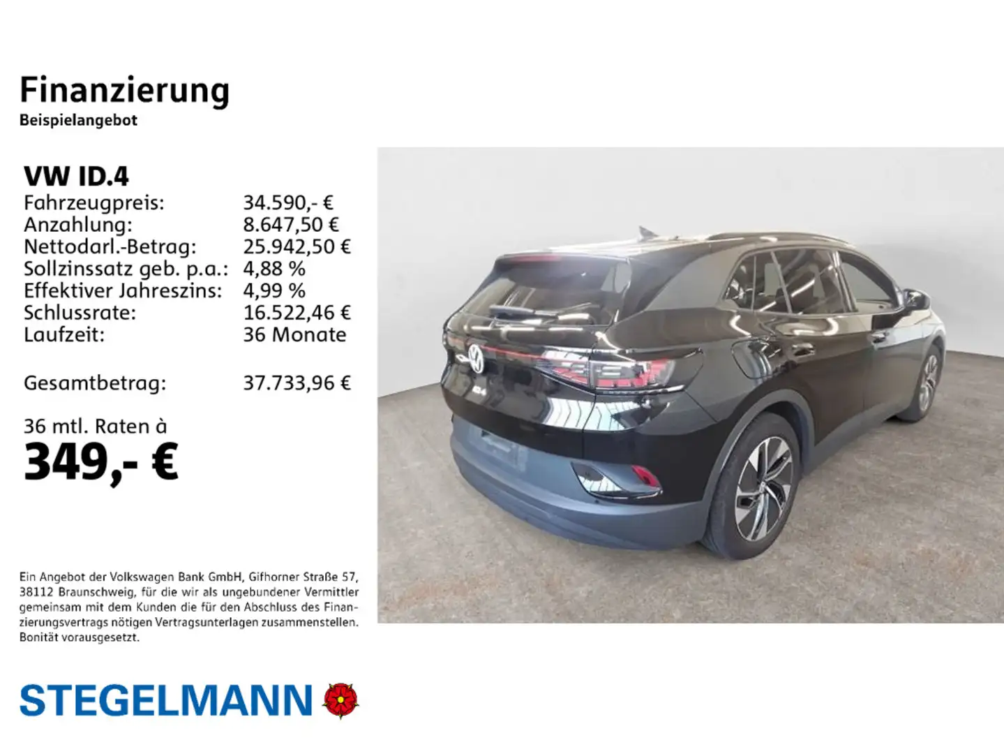 Volkswagen ID.4 Pure 125kW/52kWh *Wärmepumpe*+3J. Garantie* Schwarz - 2