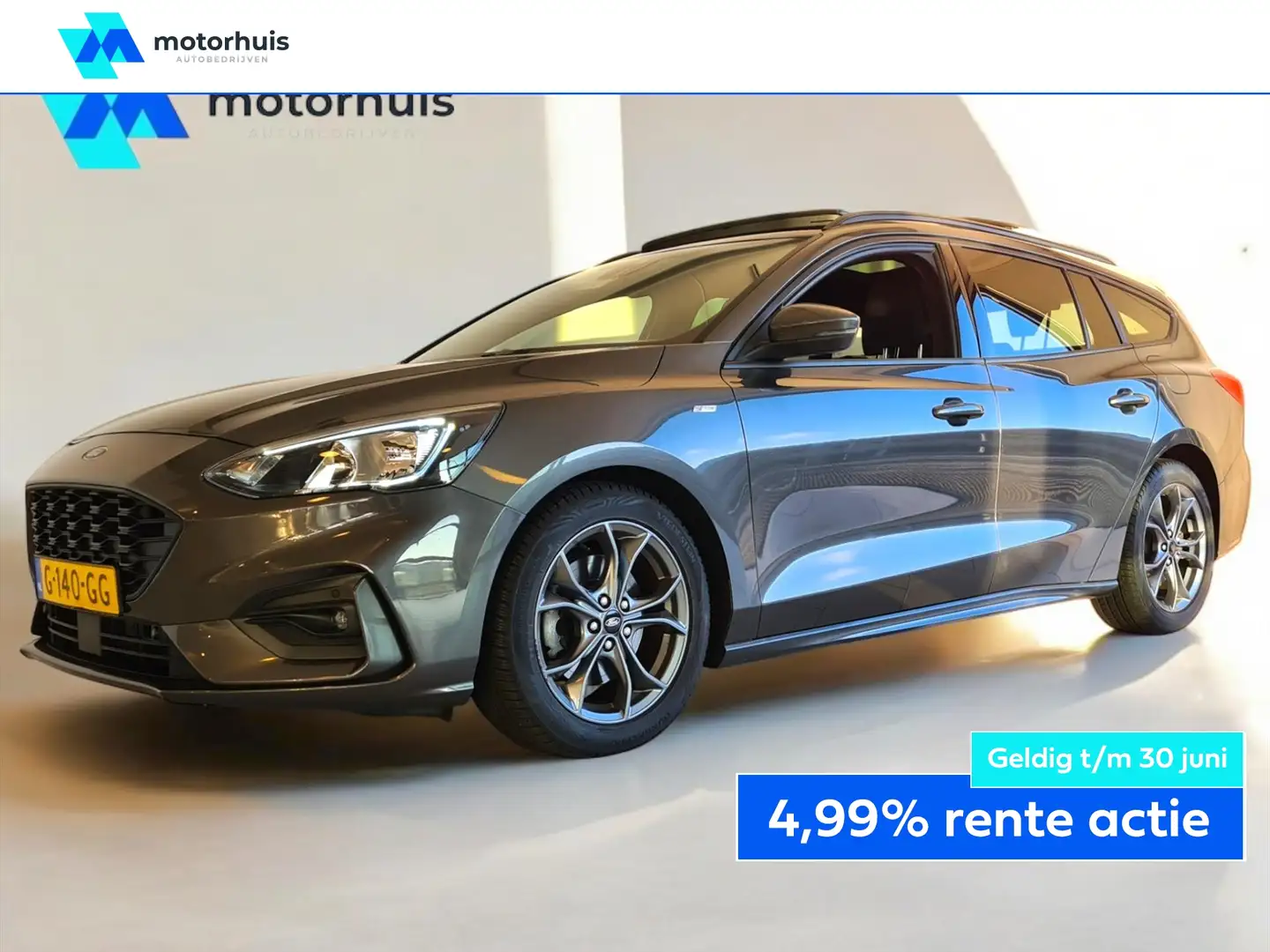 Ford Focus Wagon 1.5 EcoBoost 182pk ST-Line Business PANO LMV Grijs - 1
