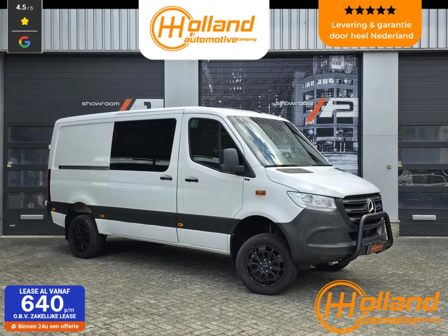 Mercedes-Benz Sprinter bestel 316 2.2 CDI L2H1|DC|4X4|3500 trekgew. Wit - 1