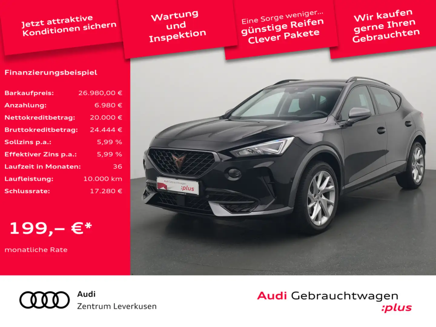 CUPRA Formentor DSG NAVI VIRT LEDER ACC KAM CARPLAY Schwarz - 1