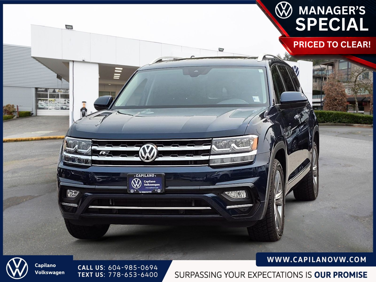 2019 Volkswagen Atlas Execline 3.6L 4MOTION | R Line Pkg & 3rd Row Seats