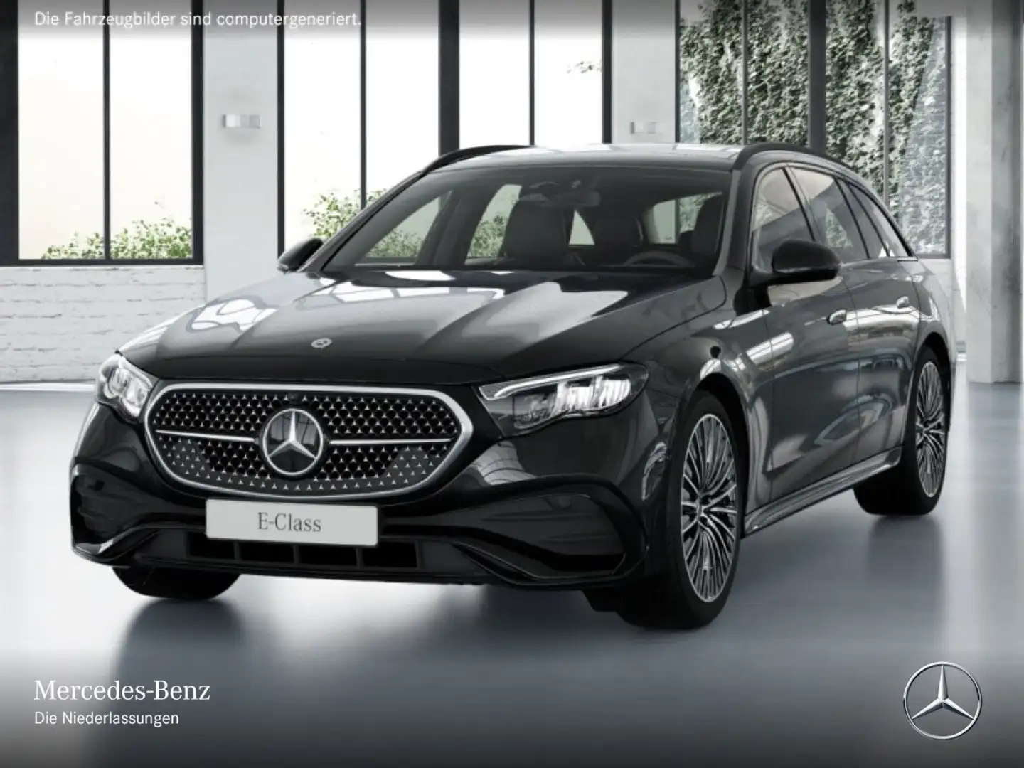 Mercedes-Benz E 220 d T AMG 360° Pano Burmester Distr. LED AHK Schwarz - 2