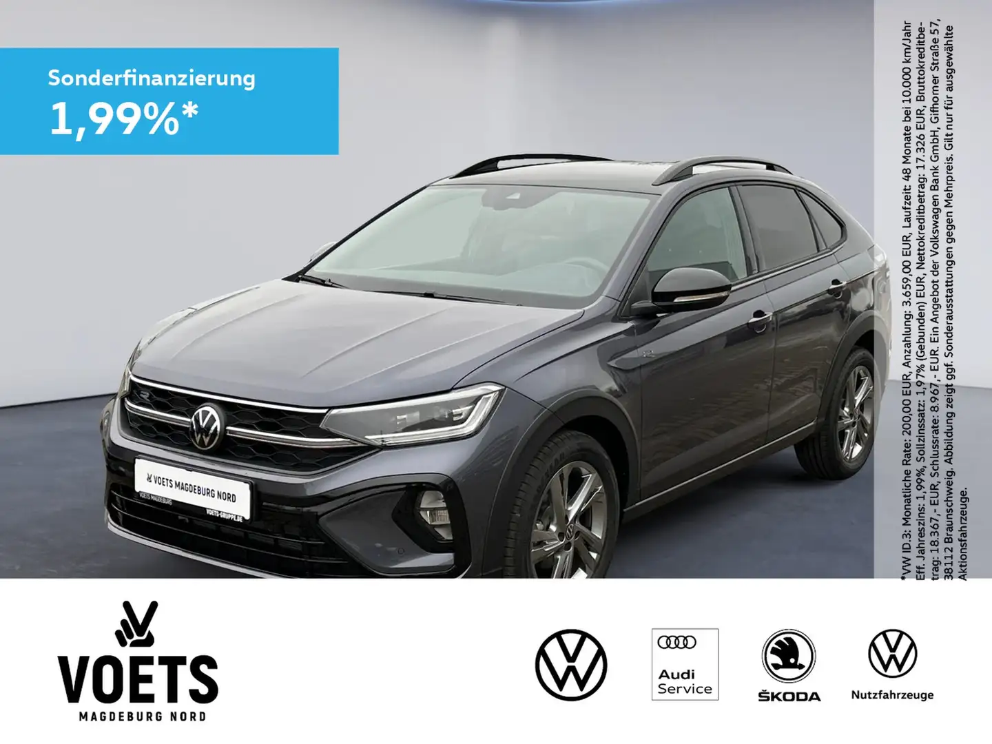 Volkswagen Taigo 1.5TSI DSG R-Line LED+NAVI+AHK+ACC+DAB+ Grau - 1