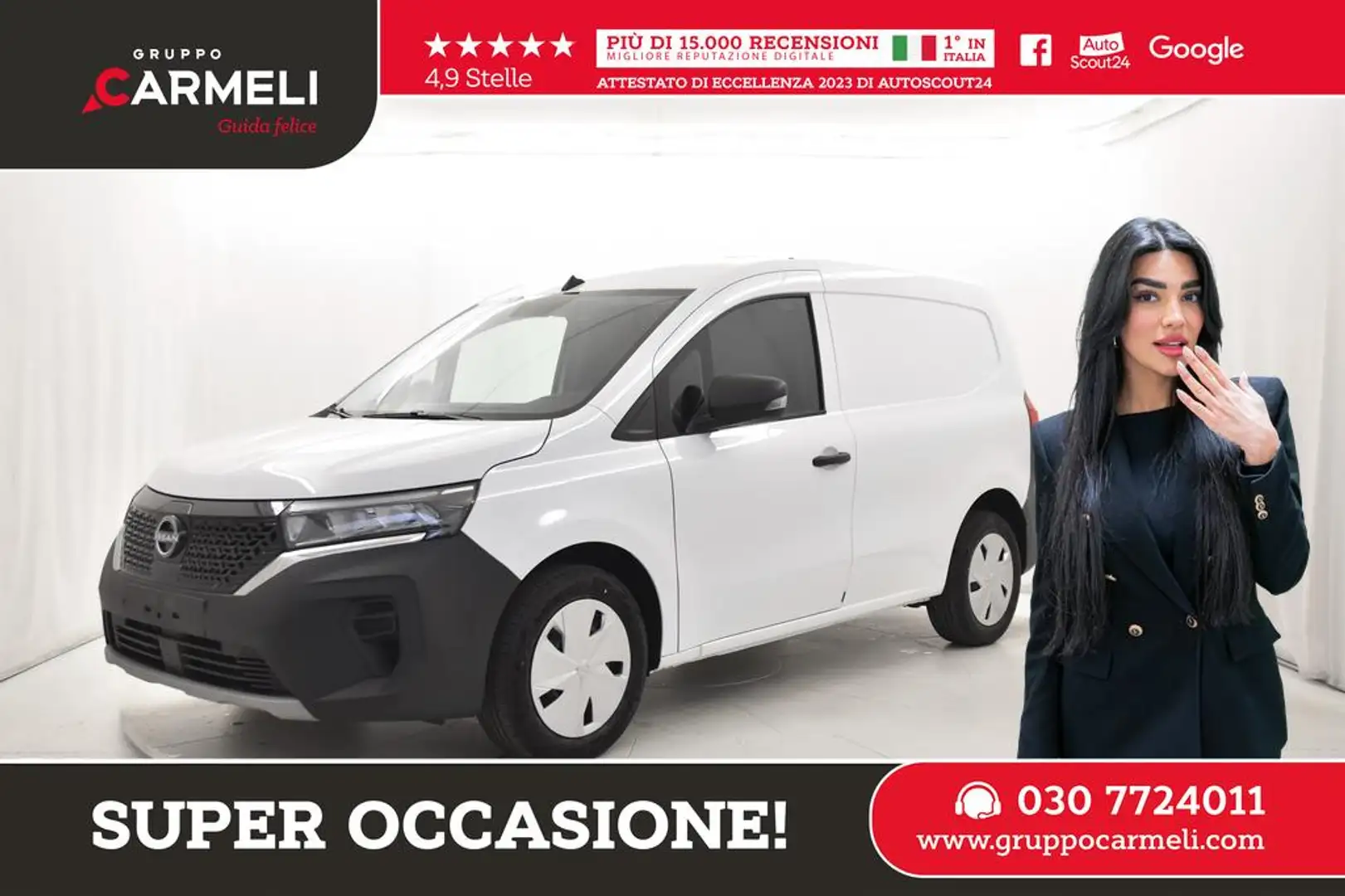 Nissan Townstar EV Van L1 122cv Acenta 22kWh -AUTOCARRO-IVA ESCLUSA Biały - 1