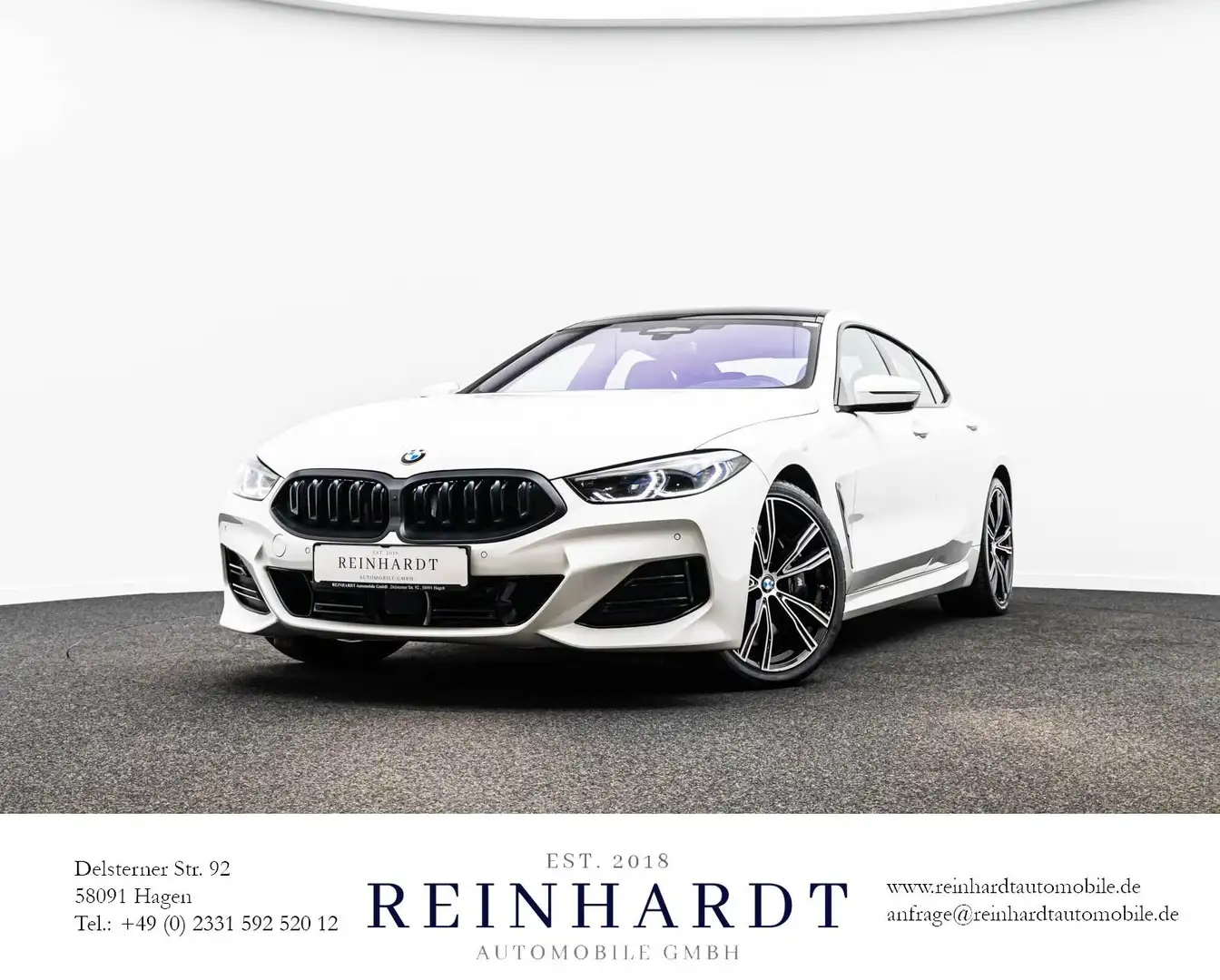 BMW 840 d GRAN COUPE xDRIVE M SPORT/ICONIC/ACC/PANO Blanc - 1