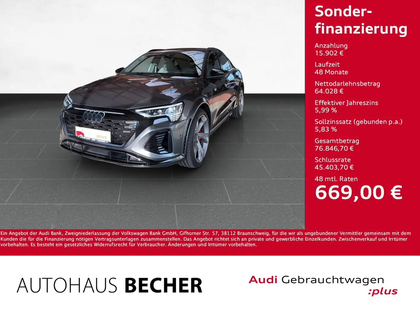 Audi SQ8 e-tron Sportb quattro 370 kW /AHK/Navi/Pano Grau - 1