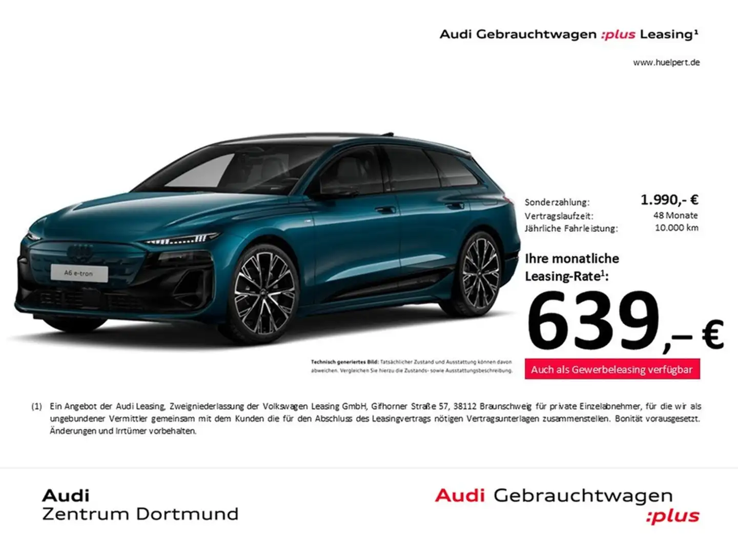 Audi A6 e-tron Avant performance S LINE PANO B&O LM21 Blau - 1