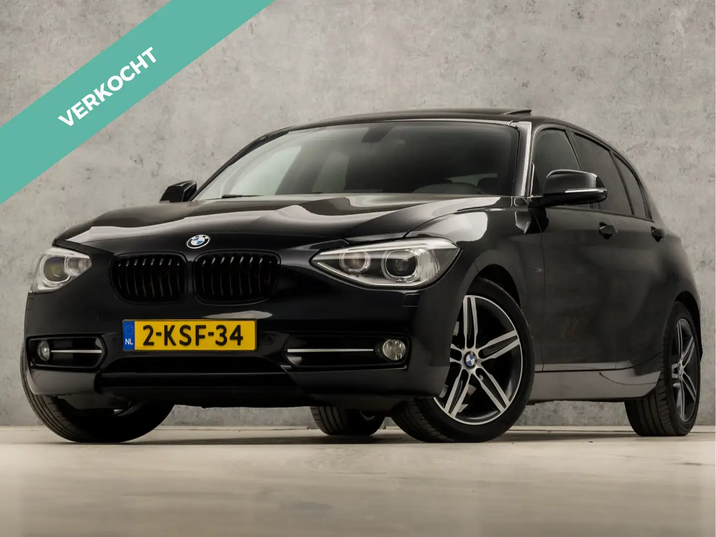 BMW 118 1-serie 118i Sportline 170Pk Automaat (SCHUIFDAK, Zwart - 1
