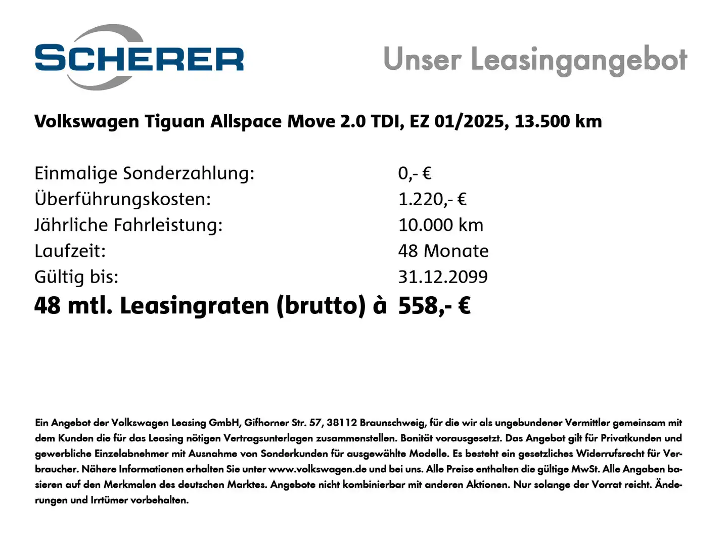 Volkswagen Tiguan Allspace MOVE 2,0 l TDI SCR 110 kW (150 P Schwarz - 2