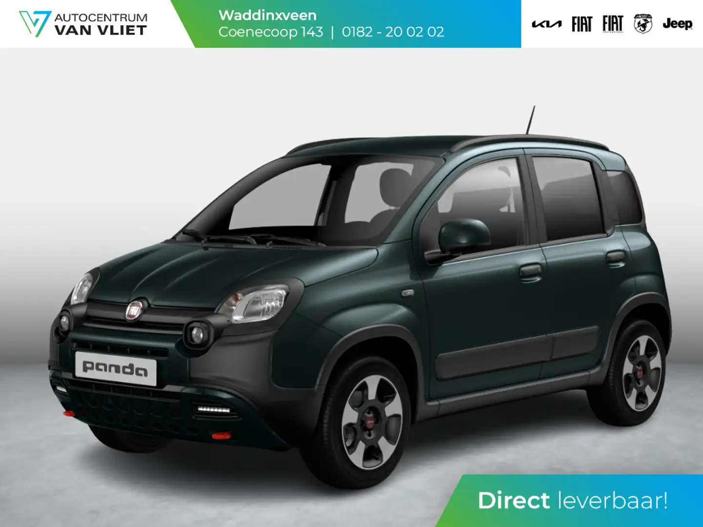 Fiat Panda Hybrid Cross | Airco | Bluetooth Dakrails | LED | Groen - 1