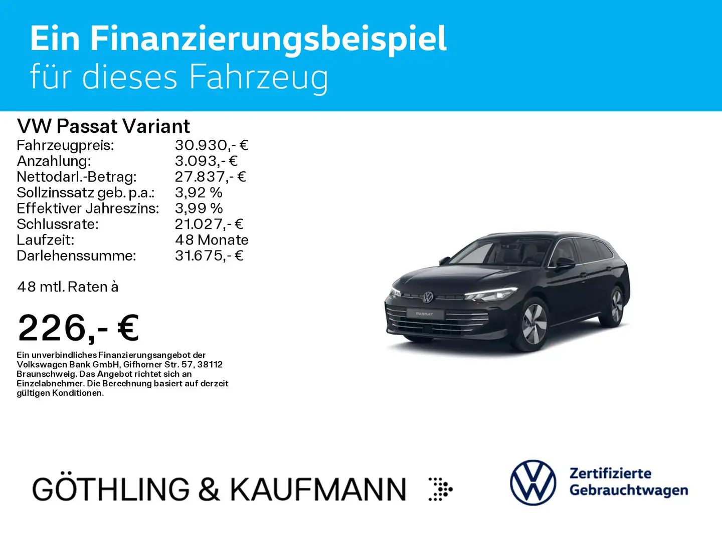 Volkswagen Passat Variant Business 1.5 eTSI 110kW*DSG*NAVI* Schwarz - 2