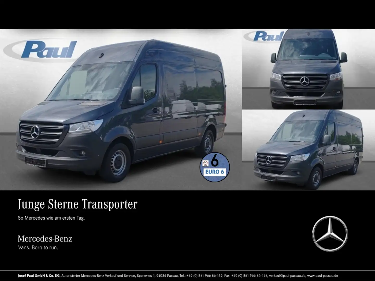 Mercedes-Benz Sprinter 316 CDI KA L2 Kamera+Klima+DAB+Navi Grau - 1