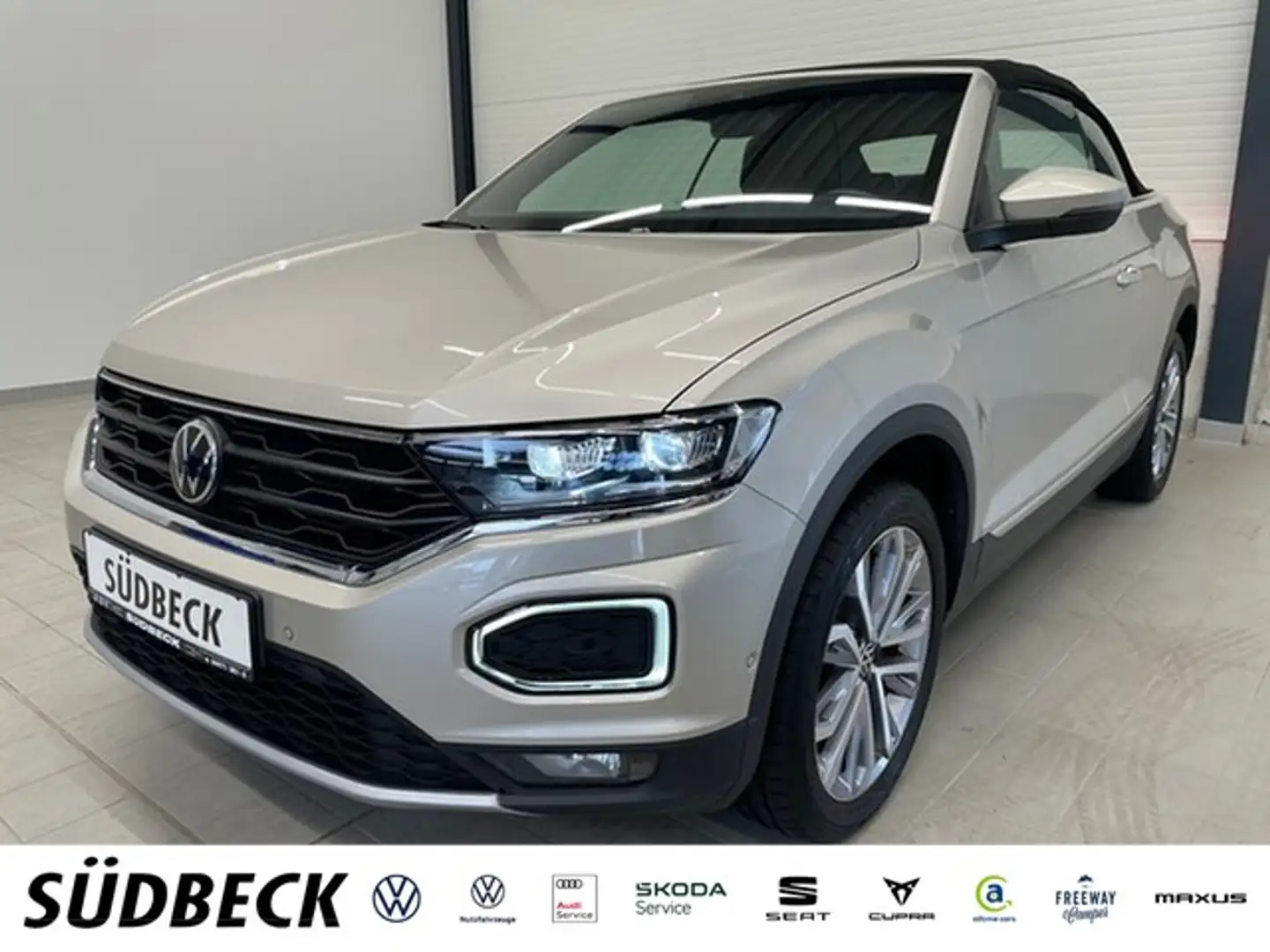 Volkswagen T-Roc Cabriolet 1.0TSI Style KAMERA+AHK+LED+LANE+ACC Silber - 1