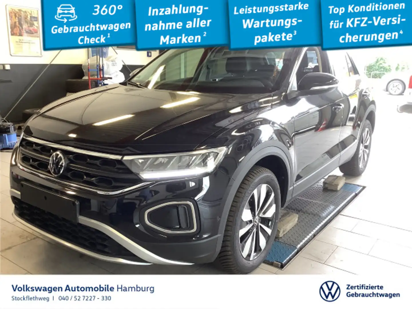 Volkswagen T-Roc 1.5 TSI Move DSG Navi Kamera CarPlay LED Schwarz - 1