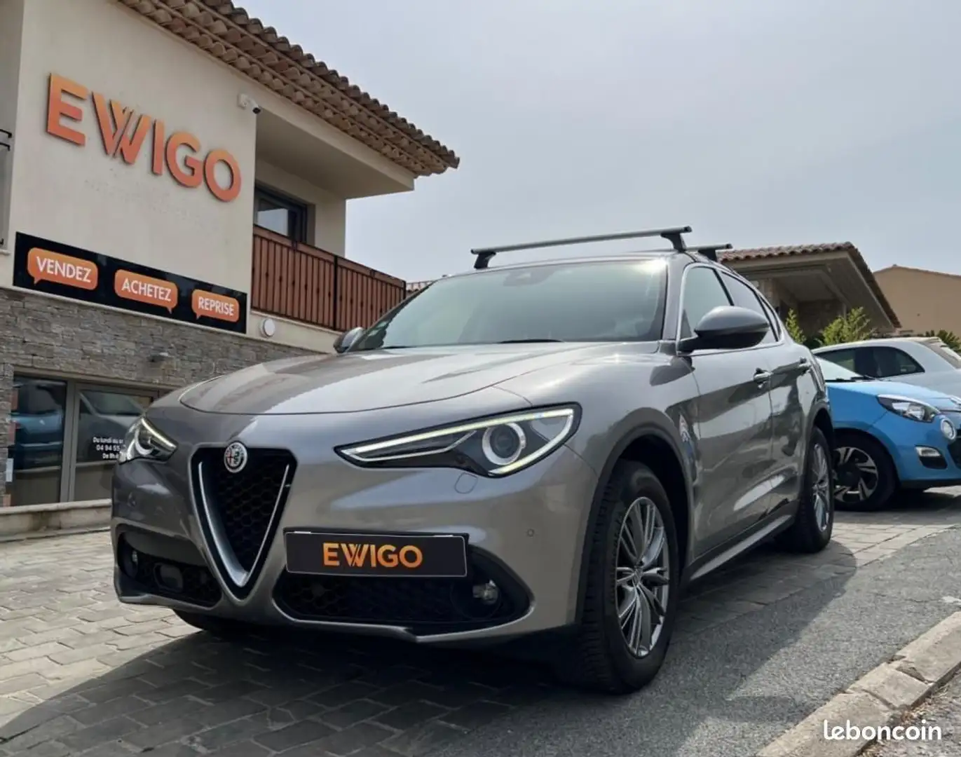 Alfa Romeo Stelvio 2.2 D 210 EXECUTIVE Q4 BVA OPTION %2B%2B COURROIE FAITE NAV CARPLAY CLIM SUIVI A... Gris - 1