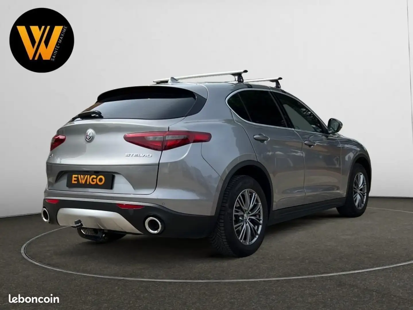 Alfa Romeo Stelvio 2.2 D 210 EXECUTIVE Q4 BVA OPTION %2B%2B COURROIE FAITE NAV CARPLAY CLIM SUIVI A... Gris - 2