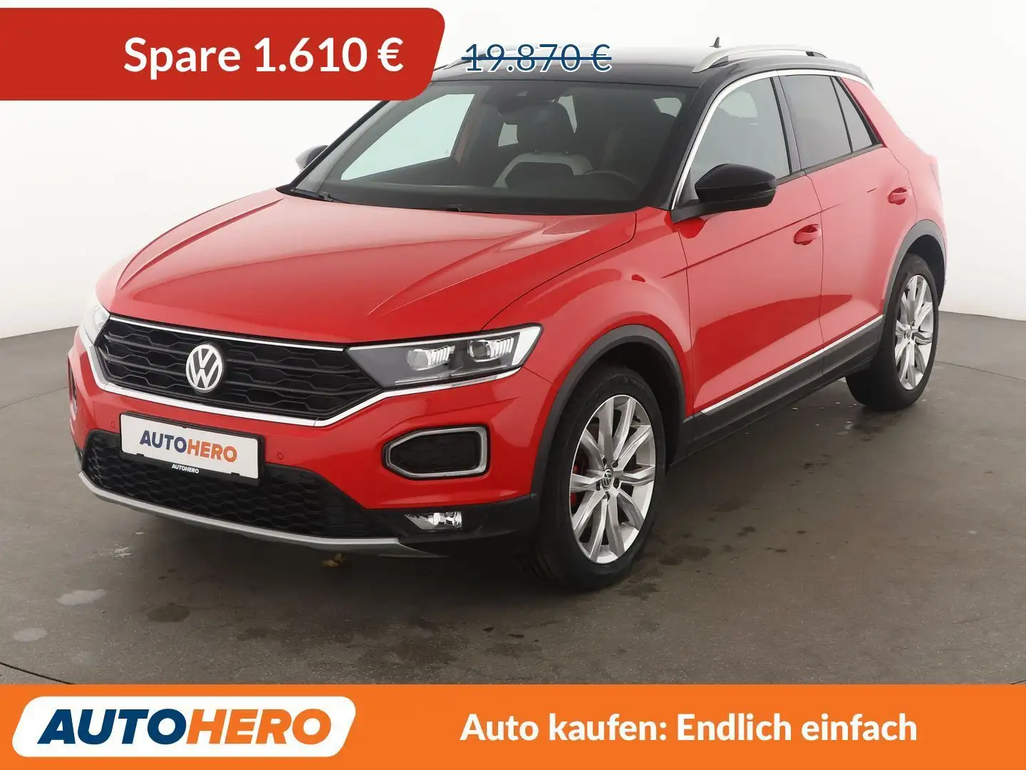 Volkswagen T-Roc 1.5 TSI ACT Sport Aut.*NAVI*LED*ACC*SPUR*CAM* Rouge - 1