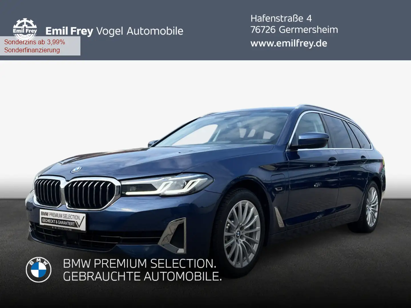 BMW 530 e xDrive Touring Aut. Luxury Line *HuD*AHK* Blauw - 1