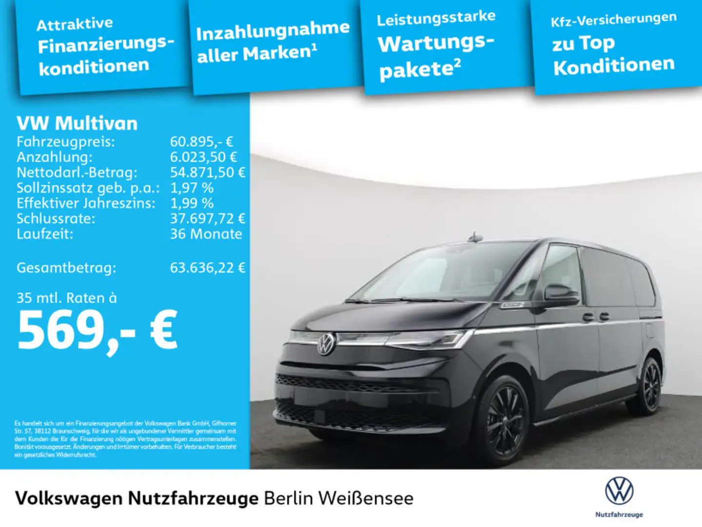 Volkswagen T7 Multivan T7 Multivan 1.5 TSI eHybrid 4M*STYLE*ASG*7Sitz*V Schwarz - 2