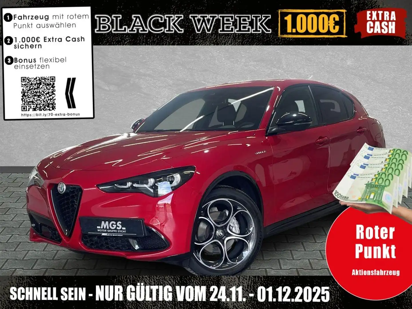Alfa Romeo Stelvio Veloce Q4 2.2 JTDM KAT NAVI #S&S #SHZ Rot - 1