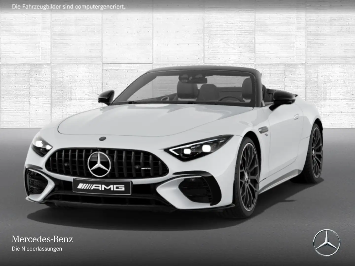 Mercedes-Benz SL 43 AMG Cab. AeroPak 360° Burmester Distr+ HUD Weiß - 2