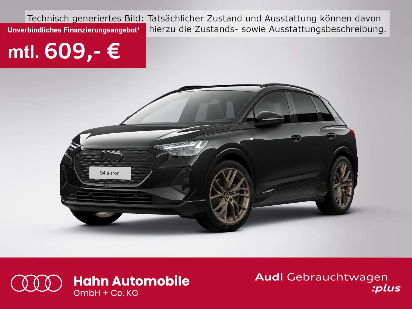 Audi Q4 e-tron Q4 45 e-tron quattro Matrix 360° AHK Pano ACC Schwarz - 1