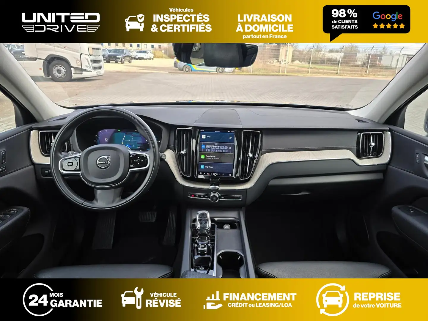 Volvo XC60 T6 Recharge AWD Inscription 341 ch Bleu - 2