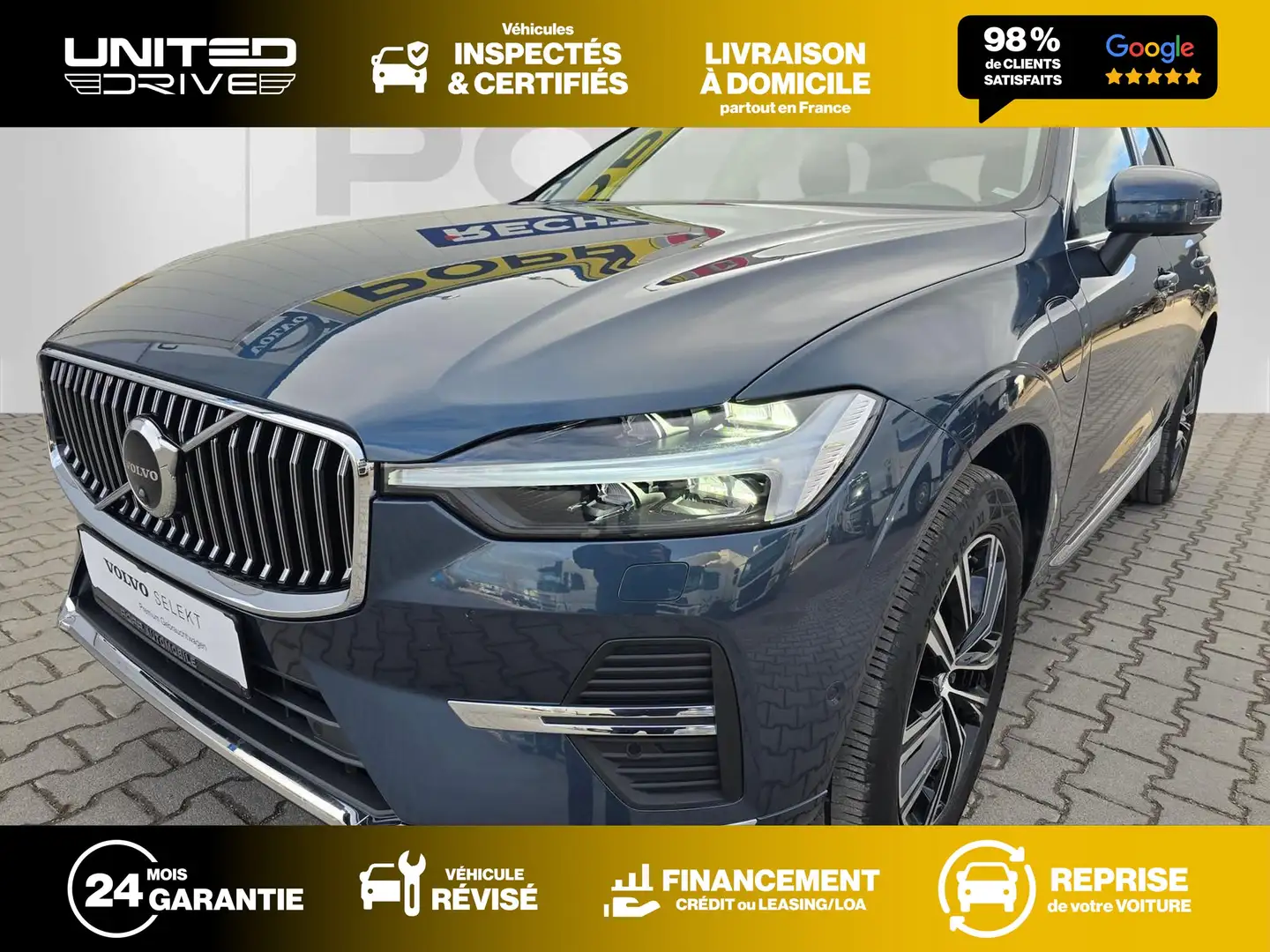 Volvo XC60 T6 Recharge AWD Inscription 341 ch Bleu - 1
