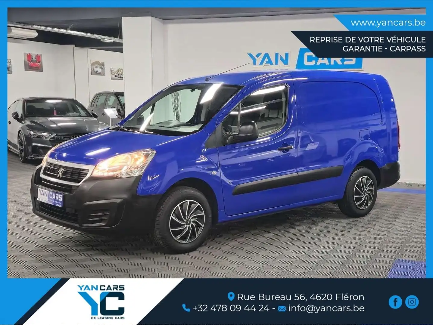 Peugeot Partner Electric L2H1 Premium * TOP ETAT * ETAGERE * Bleu - 1