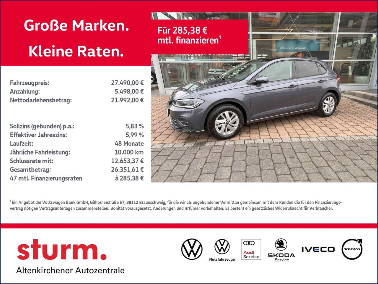 Volkswagen Polo 2024 — VI Style 1.0 TSI DSG *Pano,Navi, Matrix, AHK*