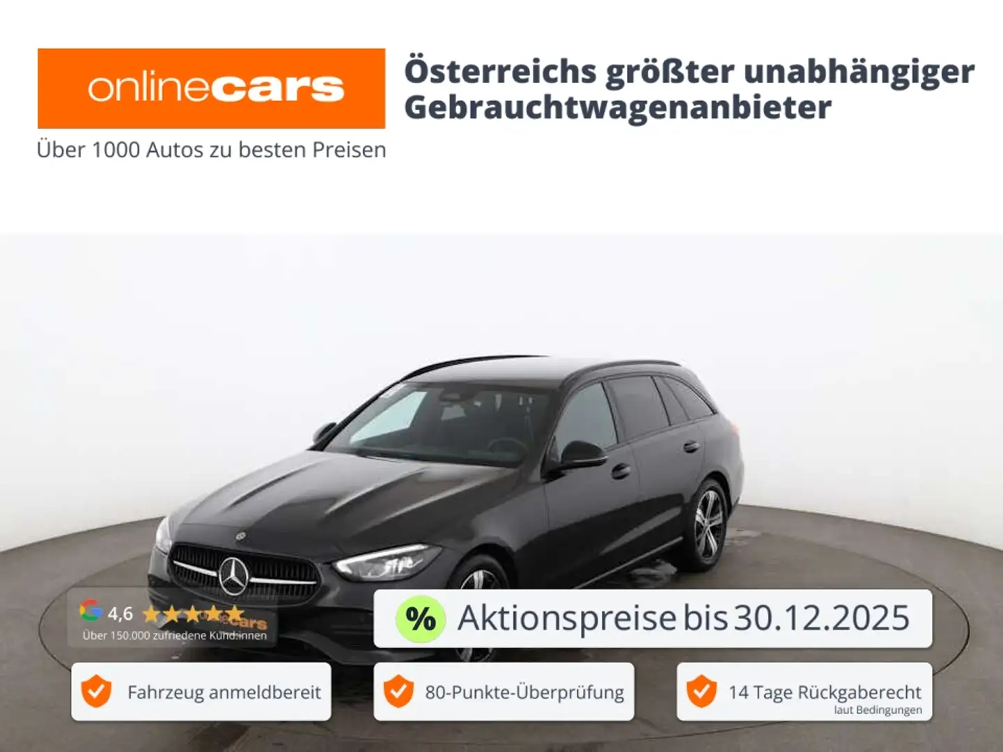 Mercedes-Benz C 220 d T 4Matic Avantgarde Aut LED AHK RADAR NAVI Grau - 1