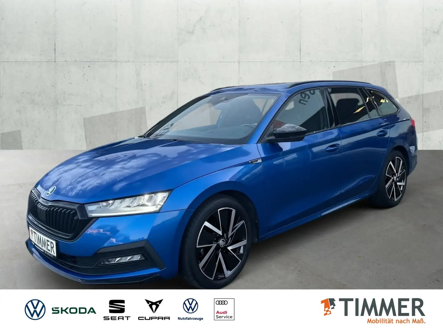 Skoda Octavia Combi 2.0 TDI DSG SPORTLINE +CANTON +PANO +LED +A Blau - 1